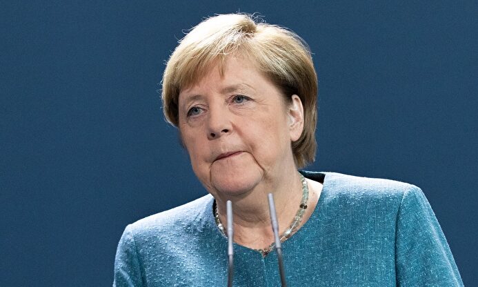 Angela Merkel, durante su comparecencia en la que dio cuenta de los resultados del análisis de la sustancia que envenenó a Navalni | EFE
