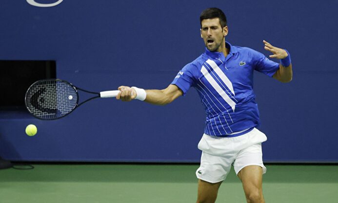 Novak Djokovic, durante su partido de tercera ronda del US Open ante Jan-Lennard Struff. | EFE