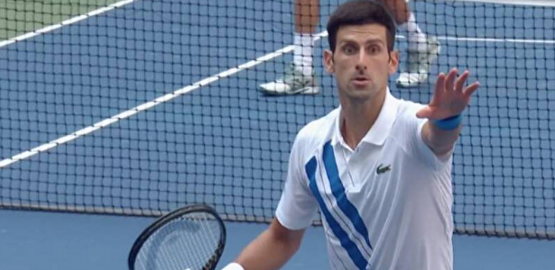 Djokovic en el momento del impacto. | Eurosport