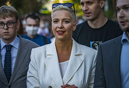 Kolesnikova, en una manifestación en Minsk | Europa Press