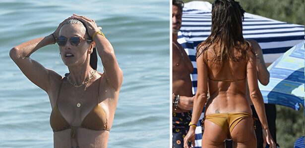 Alessandra Ambrossio presume de cuerpo escultural en la playa a sus 39 años
