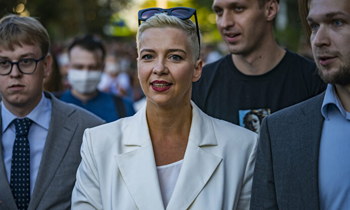 Kolesnikova, en una manifestación en Minsk | Europa Press