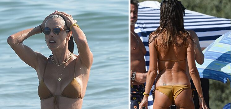 Alessandra Ambrossio presume de cuerpo escultural en la playa a sus 39 años
