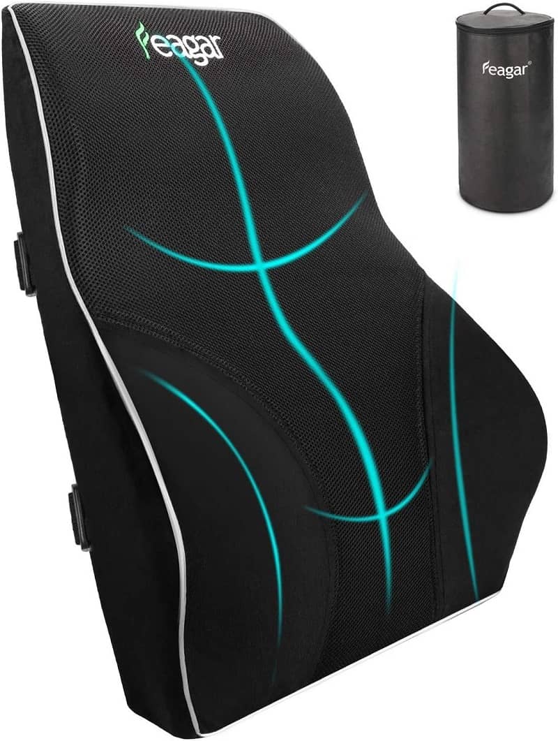 silla de ruedas silla de oficina gris ideal para asientos de coche Livtribe Cojín lumbar de apoyo lumbar de espuma viscoelástica para la parte baja de la espalda