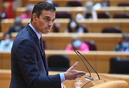 Pedro Sánchez, en el Senado. | EFE