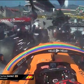 Instantes del tremendo accidente en el Gran Premio de la Toscana. | Movistar