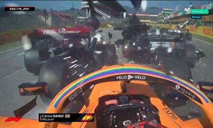 Instantes del tremendo accidente en el Gran Premio de la Toscana. | Movistar