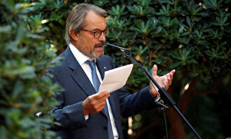 Artur Mas, en su comparecencia ante la prensa. | EFE