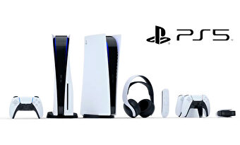 Las dos versiones de PS5, junto con sus accesorios | Sony