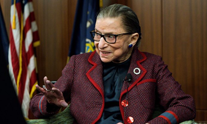 Ruth Bader Ginsburg, en un evento en Nueva York en 2018 | EFE