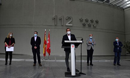 López, tras la reunión del Platercam. | EFE