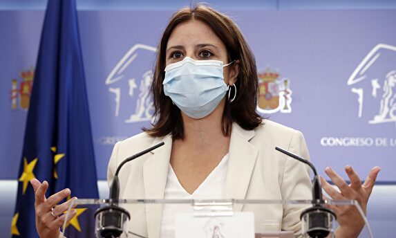 La portavoz del PSOE en el Congreso, Adriana Lastra. | EFE