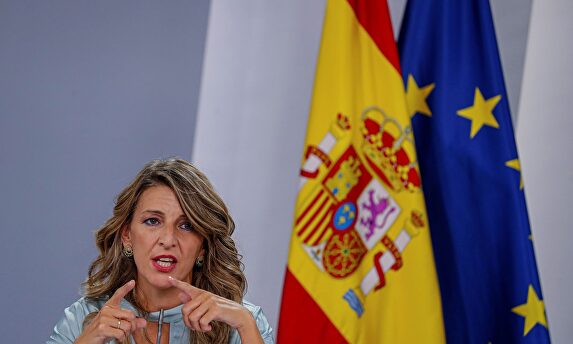 Yolanda Díaz, este martes | EFE