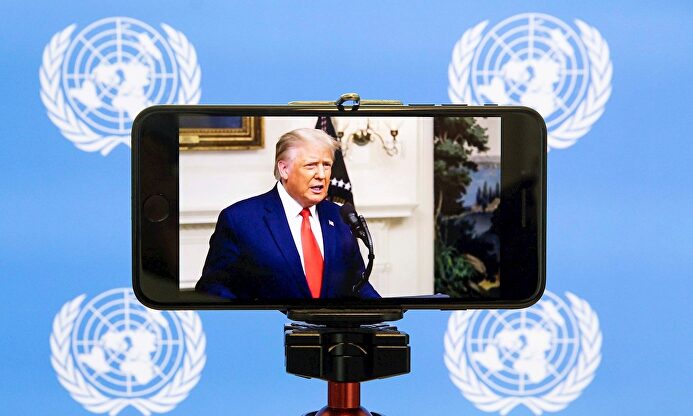 Trump envió un mensaje en vídeo a la Asamblea General de la ONU. | EFE