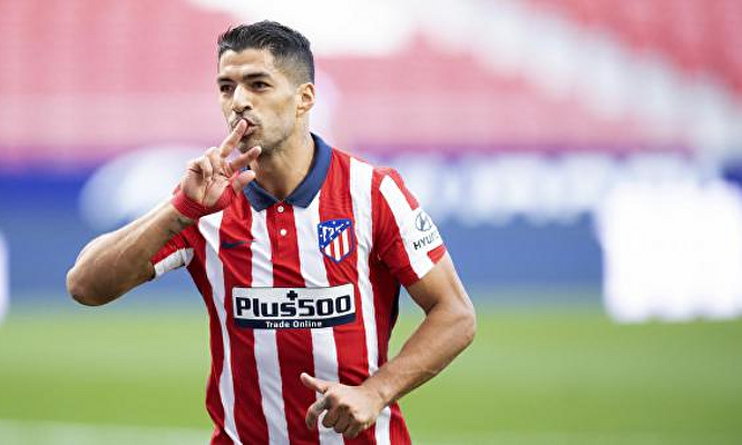Luis Suárez, en un partido con el Atlético de Madrid. | Twitter
