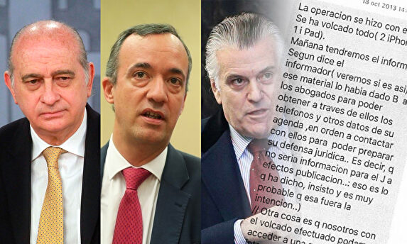Jorge Fernández Díaz, Francisco Martínez y Luis Bárcenas | LD