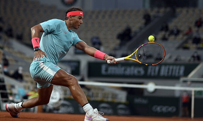 Rafa Nadal, durante su partido de primera ronda ante Egor Gerasimov. | EFE
