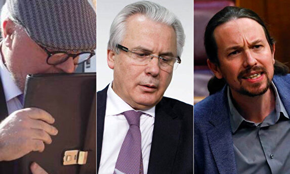 El comisario Villarejo, Baltasar Garzón y Pablo Iglesias | LD