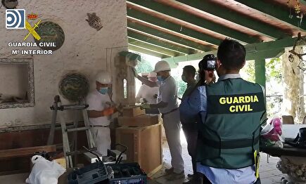 Recuperado un torreón de alabastro de la Catedral de Alcalá de Henares