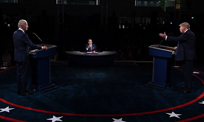 Debate entre Trump y Biden en Cleveland. | EFE