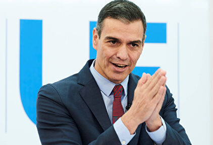 Pedro Sánchez, en una rueda de prensa en Bruselas. | EFE