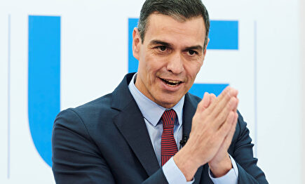 Pedro Sánchez, en una rueda de prensa en Bruselas. | EFE