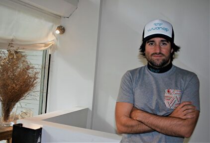 Ignacio Cuesta, creador del collar salvavidas inteligente Wuanap, durante la entrevista a LD. | Guillermo Domínguez