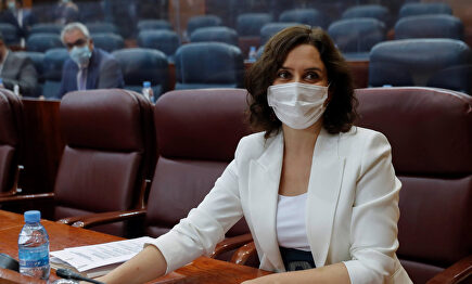 Diaz Ayuso, en el pleno de la Asamblea de Madrid. | EFE
