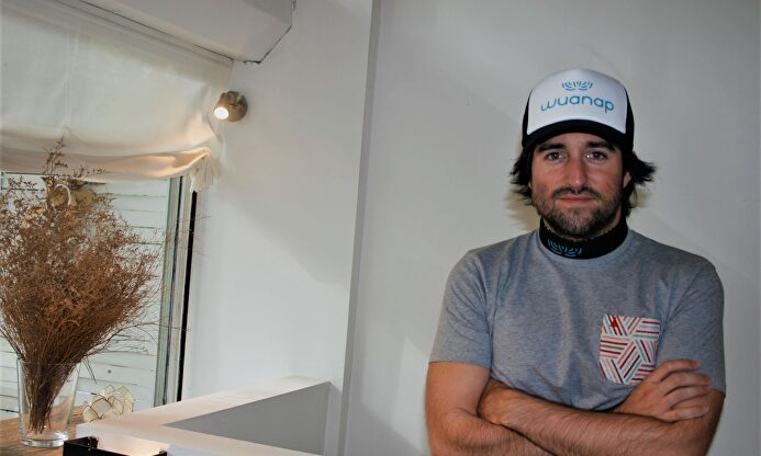 Ignacio Cuesta, creador del collar salvavidas inteligente Wuanap, durante la entrevista a LD. | Guillermo Domínguez