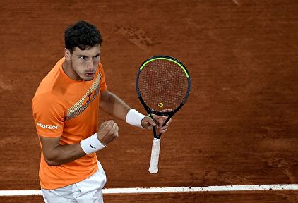 Pablo Carreño celebra un punto ante Daniel Altmaier. | EFE