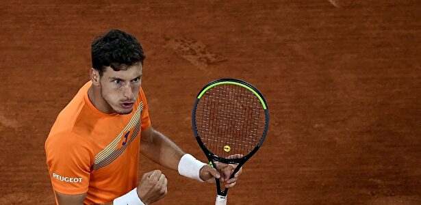 Pablo Carreño celebra un punto ante Daniel Altmaier. | EFE