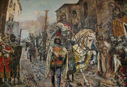 'Entrada triunfal del rey Jaime I en la ciudad de Valencia', de Fernando Richart Montesinos | Museo de Bellas Artes de Castellón
