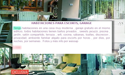 Así anuncian la casa de Josep María Mainat como prostíbulo