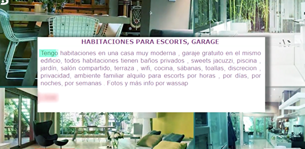 Así anuncian la casa de Josep María Mainat como prostíbulo