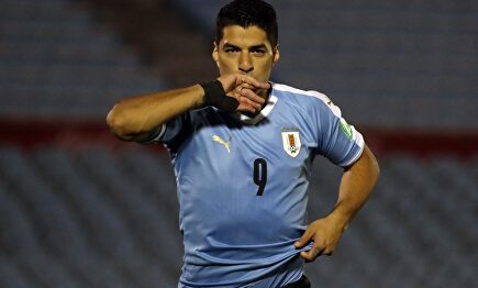 Luis Suárez tras el 1-0. | EFE