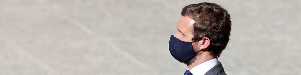 Pablo Casado durante el desfile.  | EFE