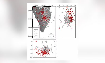 Mapa de terremotos facilitado por Involcan. | Europa Press