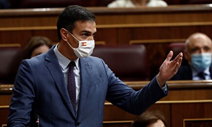 Pedro Sánchez, en la sesión de control de este miércoles | EFE