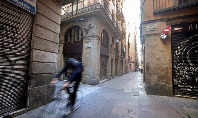 Aspecto del barrio Gótico de Barcelona, este martes | EFE