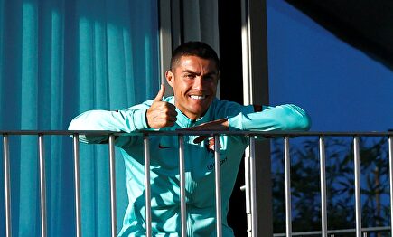 Cristiano Ronaldo, durante su concentración con la selección de Portugal. | EFE