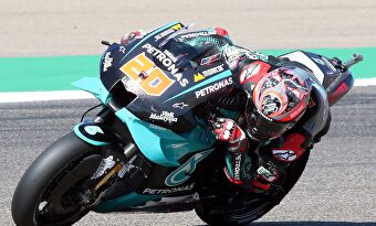 Durísima caída de Quartararo en MotorLand