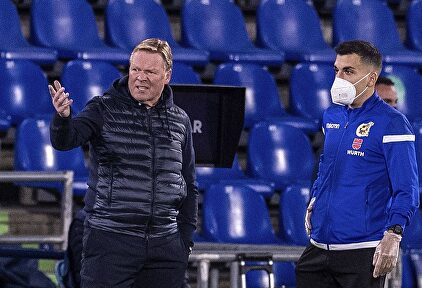 Ronald Koeman, durante el partido contra el Getafe en el Coliseum Alfonso Pérez. | EFE