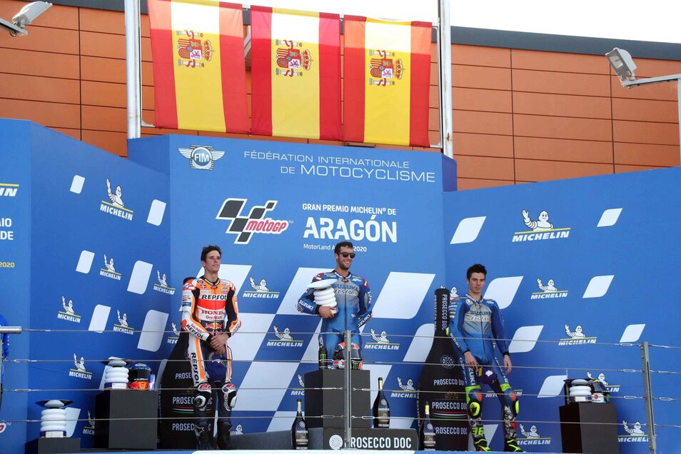 La Conquista de Aragón hace grande al motociclismo español - ¡Arráncalo, por Dios! Podio español en el GP de Aragón de MotoGP.