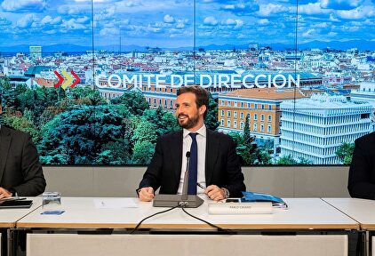 Egea, Casado y López este lunes. | EFE