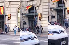Tribulaciones de un indepe con una bandera española rebelde