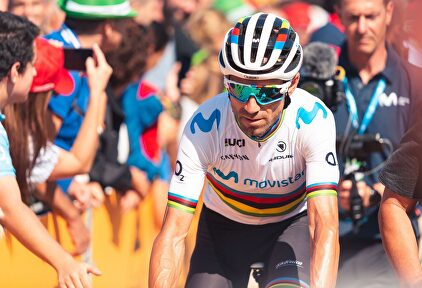Alejandro Valverde en La Vuelta a España 2019. | Alamy