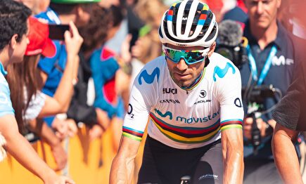 Alejandro Valverde en La Vuelta a España 2019. | Alamy