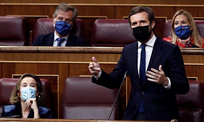 Pablo Casado en el Congreso. | EFE