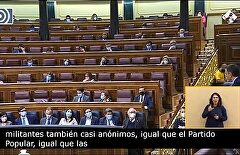 Sánchez afirma que el PSOE derrotó a ETA y Jiménez Becerril le grita "¡mentira!"