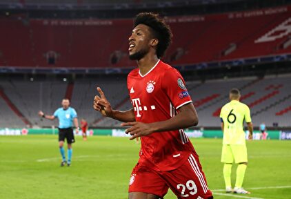 Coman celebra su segundo gol al Atlético de Madrid en el Allianz Arena. | EFE